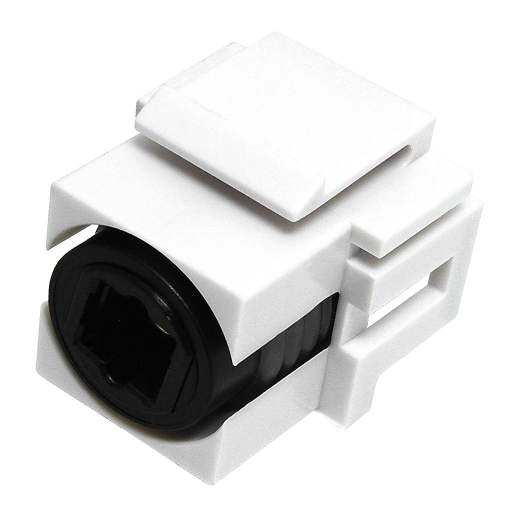 TOSLINK F/F COUPLER KEYSTONE JACK - WHITE