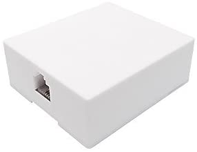 RJ11 1-PORT 6P4C PHONE SURFACE-MOUNT BOX - WHITE