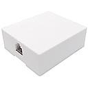 RJ11 1-PORT 6P4C PHONE SURFACE-MOUNT BOX - WHITE