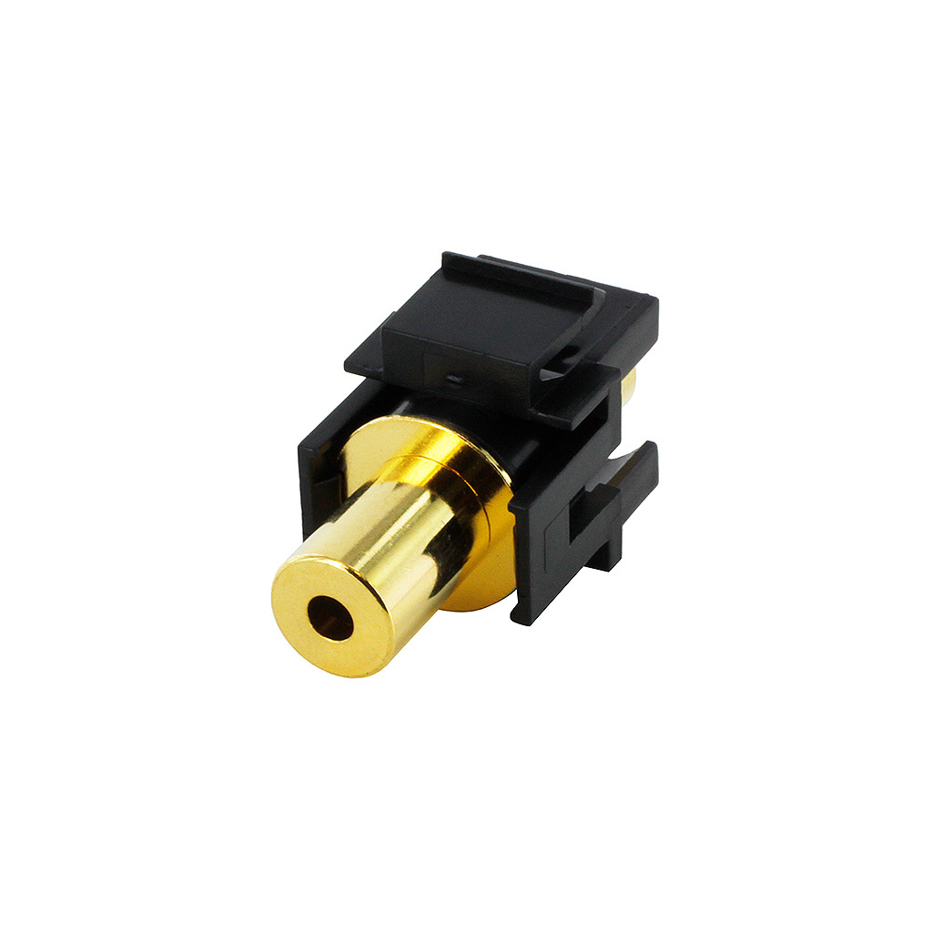 3.5MM STEREO F/F COUPLER KEYSTONE JACK - BLACK