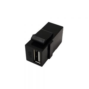 USB (A) - USB (A) F/F KEYSTONE JACK - BLACK