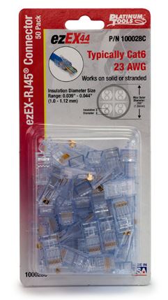 PLATINUM TOOLS ezEX44 CAT5E/6/6A CONNECTOR (50/BAG)