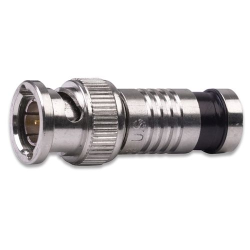 PLATINUM TOOL BNC MALE RG6 CONNECTOR - DUAL-COMPRESSION (25/BAG)