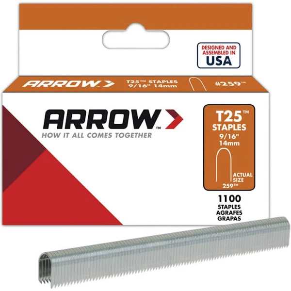 ARROW T25 9/16" STAPLES