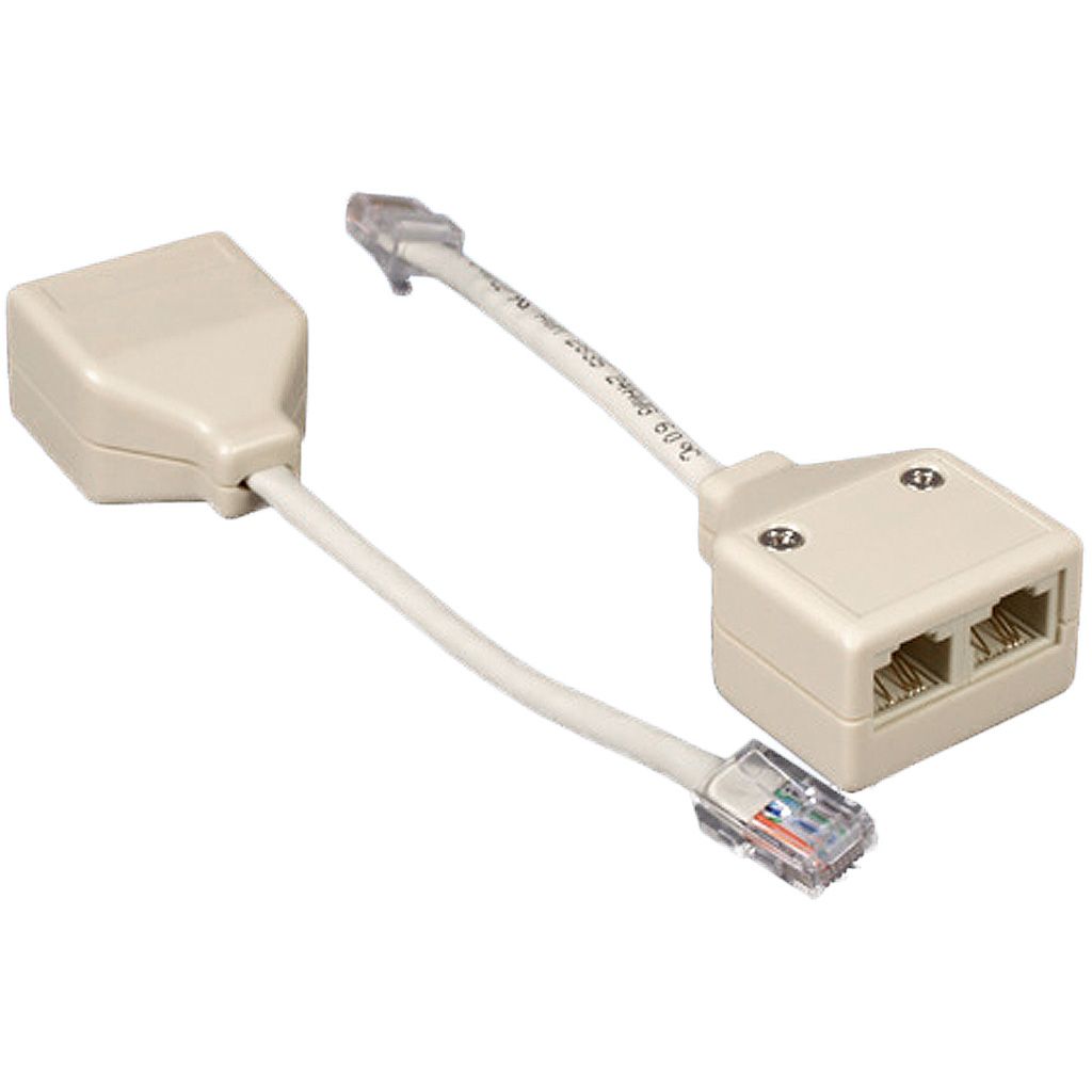 RJ45 CAT5E 6" M/F-F T-ADAPTER