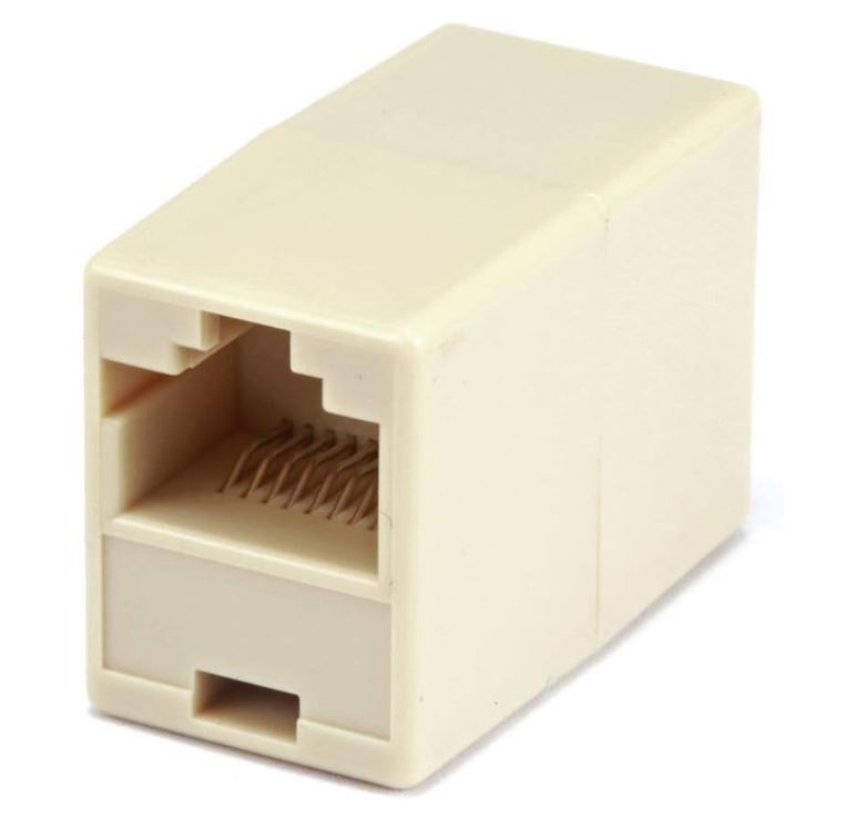 RJ45 8P8C STRAIGHT INLINE COUPLER BEIGE