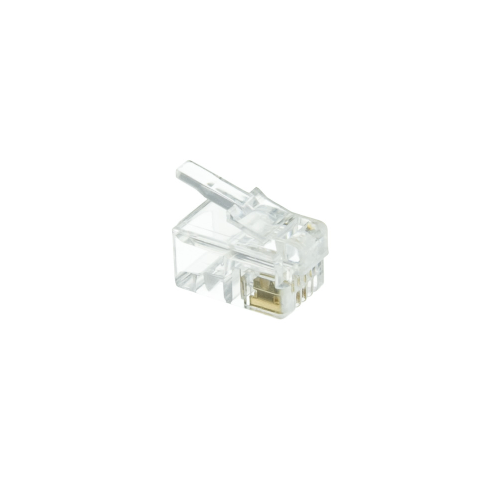 RJ9 RJ22 4P4C FLAT-STYLE HANDSET CONNECTOR (50/BAG)