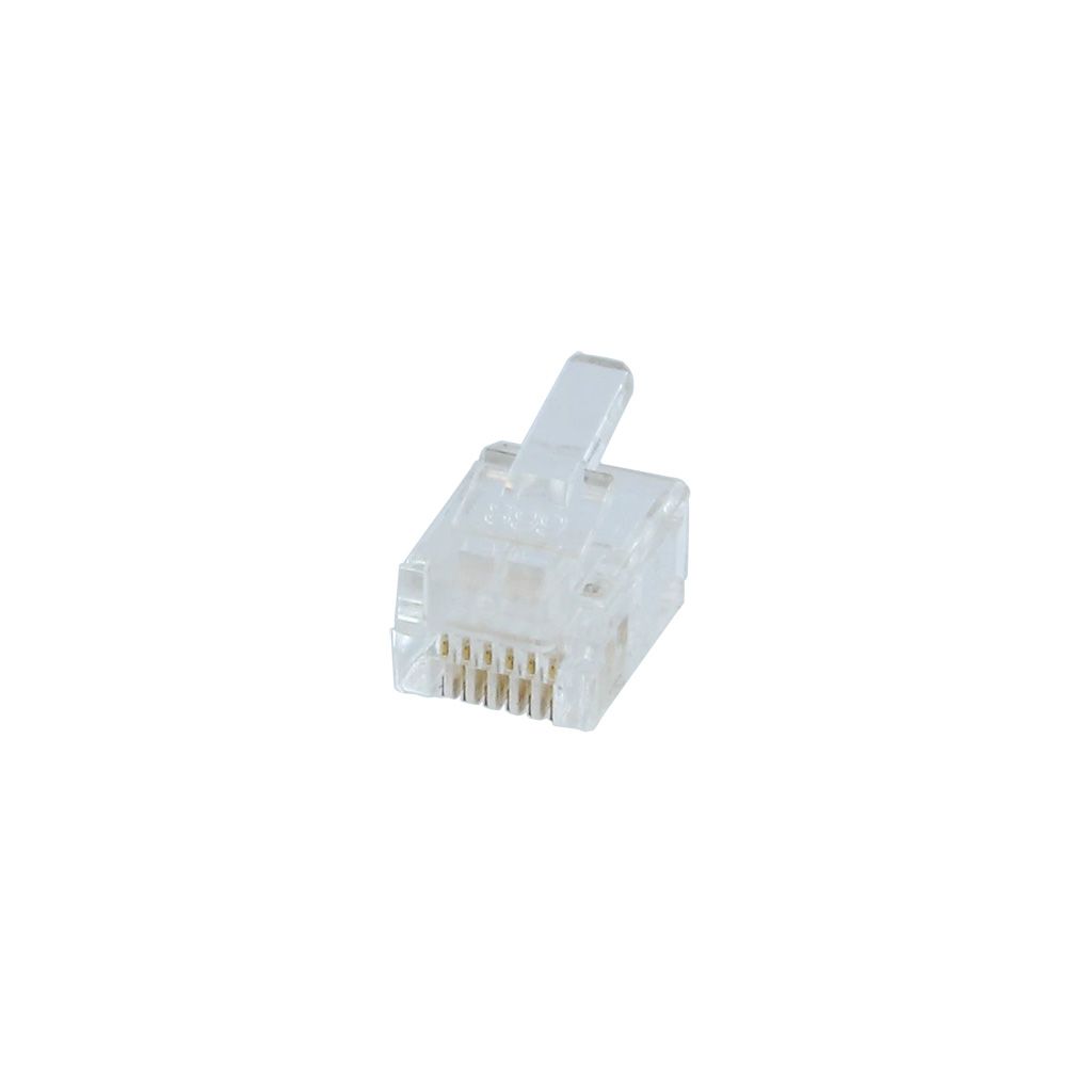 RJ12 6P6C FLAT-STYLE PHONE CONNECTOR (50/BAG)