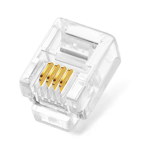 RJ11 6P4C ROUND-STYLE PHONE CONNECTOR (50/BAG)