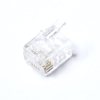 RJ12 6P6C ROUND-STYLE PHONE CONNECTOR (50/BAG)