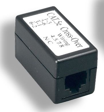 RJ45 CAT5E F/F CROSS-OVER COUPLER