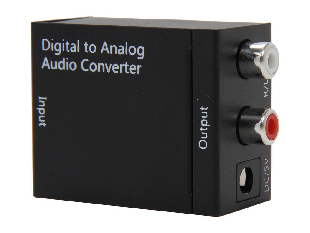 DIGITAL COAX & TOSLINK TO ANALOG AUDIO CONVERTER