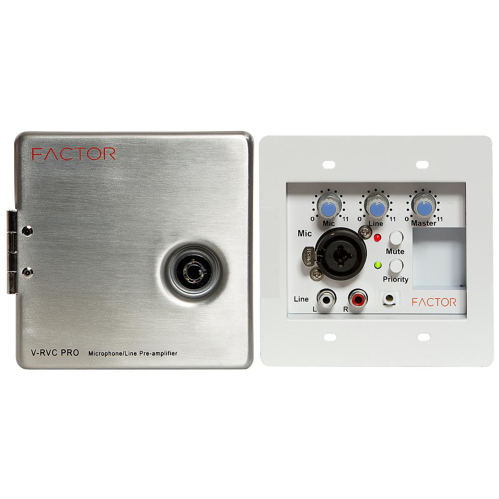 FACTOR 2-GANG IN-WALL XLR/RCA PRE-AMP W/VOLUME