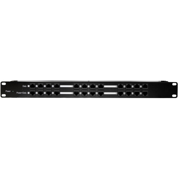 OPEN MESH 12 PORT RACK MOUNT 18V POE INJECTORS