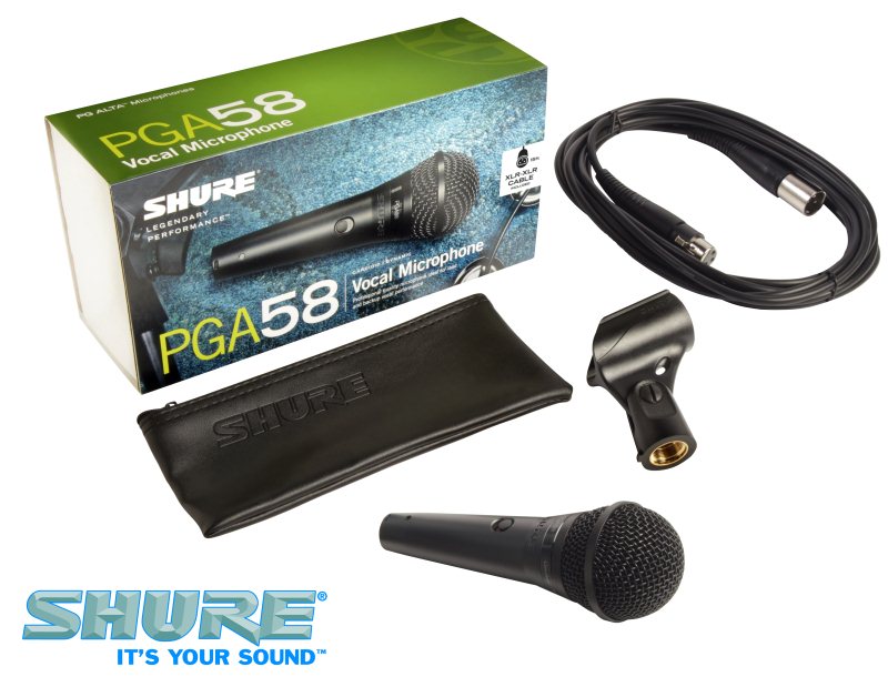 SHURE VOCAL MICROPHONE PGA58XLR-BLACK