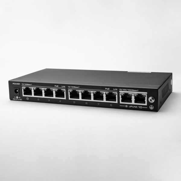 EYESONIC 8 port (10/100) + 2 GIGABIT UPLINK UNMANAGED POE SWITCH