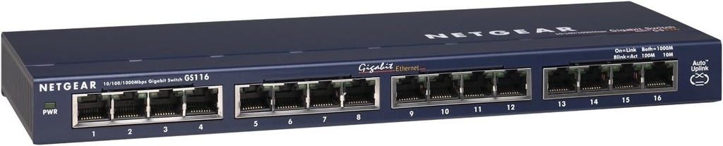 NETGEAR 16-PORT GIGABIT ETHERNET UNMANAGED SWITCH