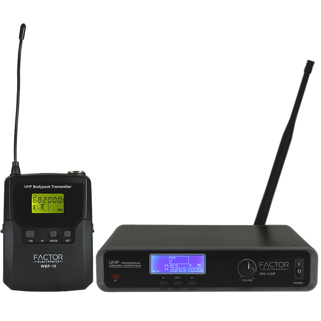 FACTOR SINGLE-DIVERSITY UHF LAVALIER WIRELESS MIC. SYSTEM