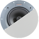 FACTOR 6.5" IN-CEILING TRIMLESS 10W (25W/70V TRANS.) SPEAKERS - WHITE (PAIR)
