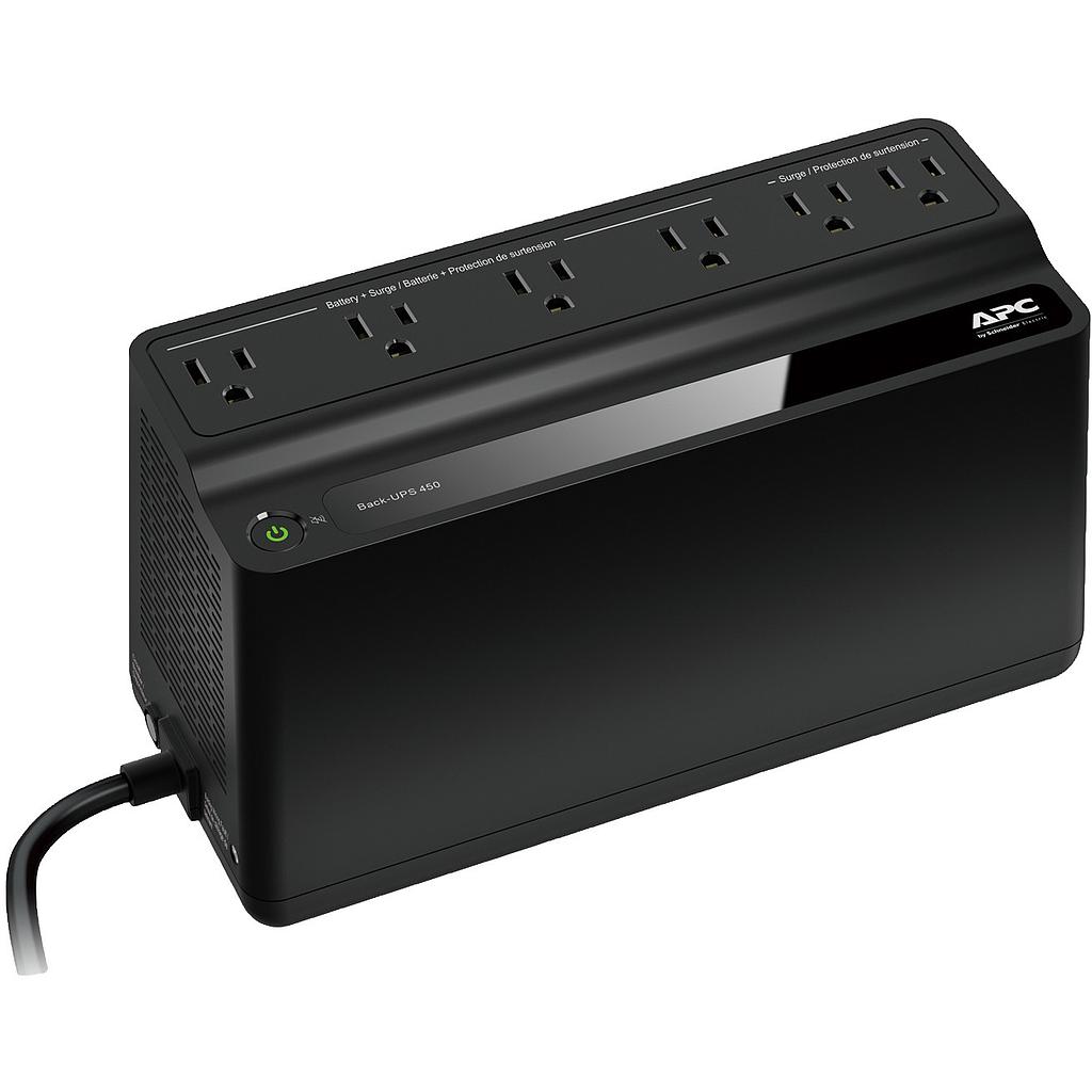 APC 6-OUTLET BACK-UPS ES UPS (255W / 450VA)