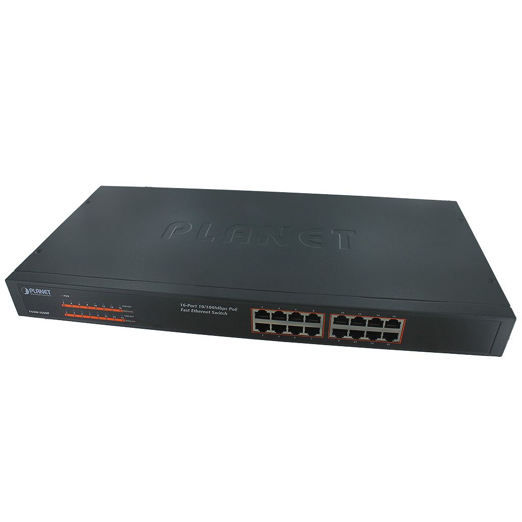 16-PORT 10/100Mbp PoE FAST ETHERNET SWITCH RACKMOUNT