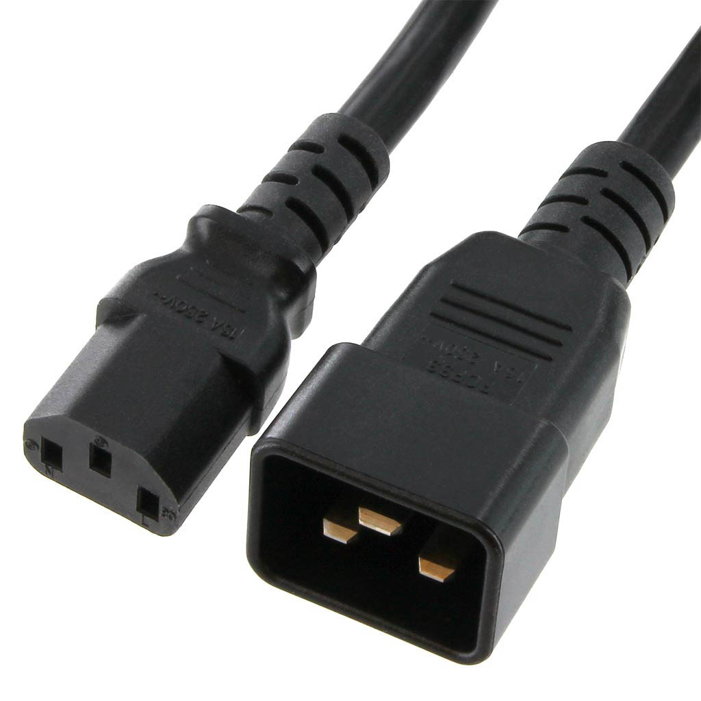 HEAVY DUTY POWER CORD FOR PDU IEC-C13 TO IEC-C20