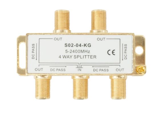 4-WAY WAY COAX CABLE SPLITTER