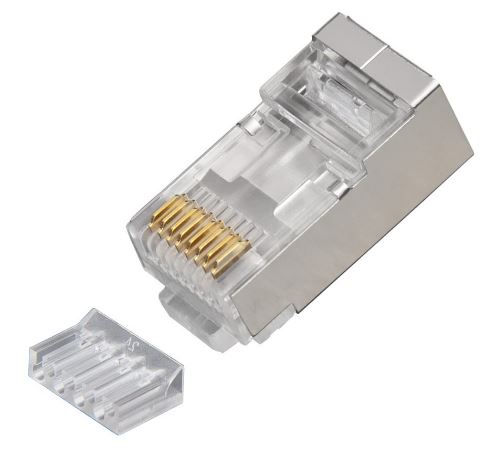 RJ45 CAT6 SHIELDED SOLID/STRANDED CONNECTOR (50/BAG)