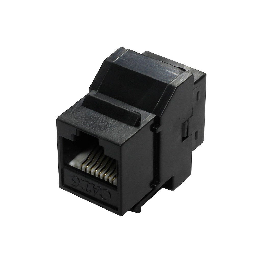 RJ45 CAT6 F/F COUPLER BLACK KEYSTONE JACK