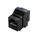 RJ45 CAT6 F/F COUPLER BLACK KEYSTONE JACK