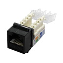 RJ45 CAT6 SLIM BLACK KEYSTONE JACK (TOOL-LESS)