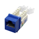 RJ45 CAT6 SLIM BLUE KEYSTONE JACK (TOOL-LESS)