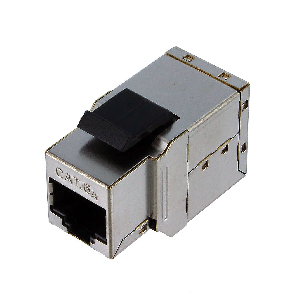 RJ45 CAT6A F/F COUPLER SHIELDED KEYSTONE JACK