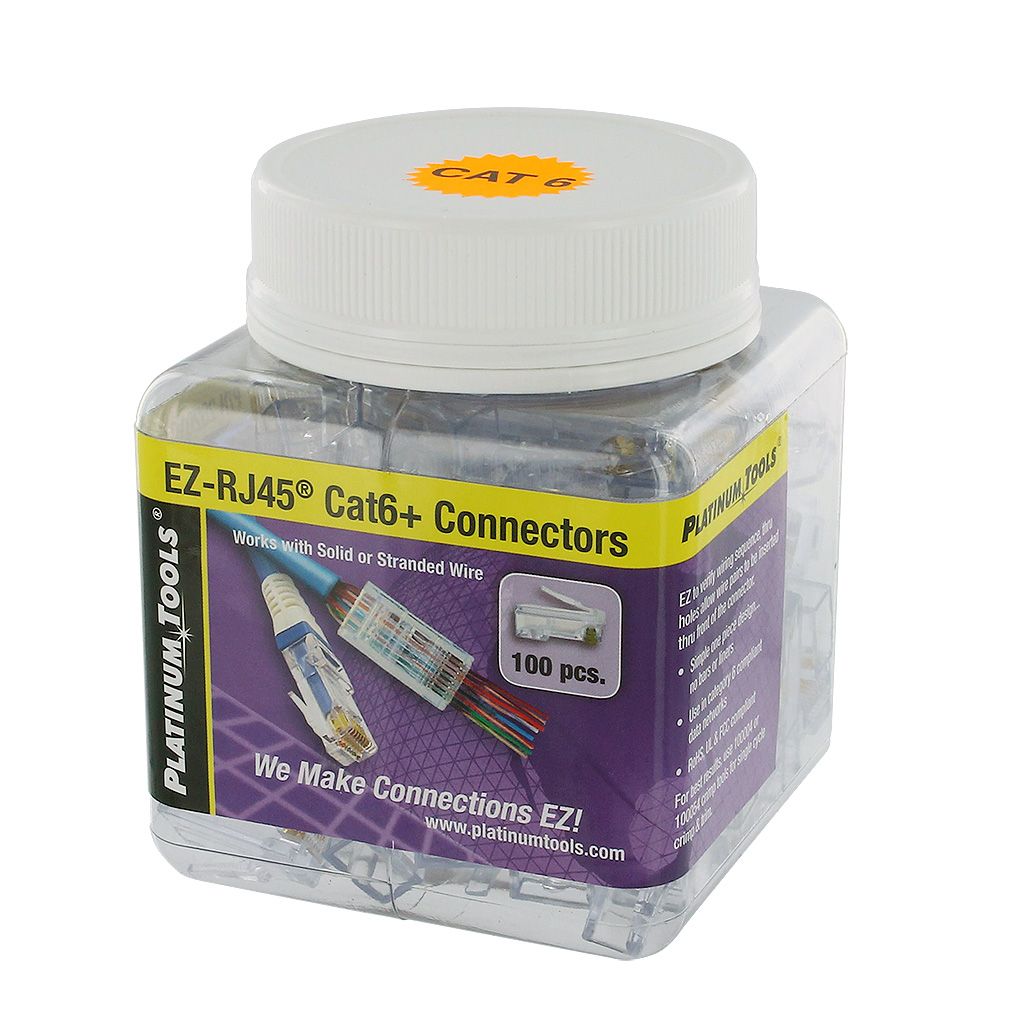 PLATINUM TOOLS EZ-RJ45 CAT6 CONNECTOR (100/JAR)