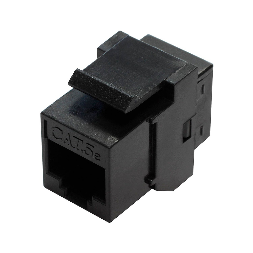 RJ45 CAT5E F/F COUPLER BLACK KEYSTONE JACK