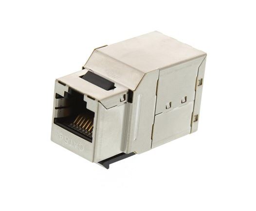 RJ45 CAT5E F/F COUPLER SHIELDED KEYSTONE JACK