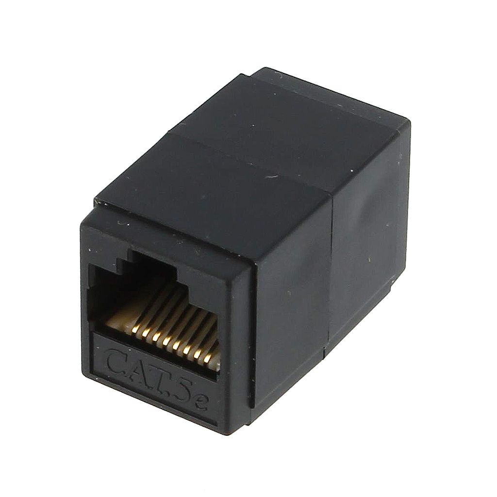 RJ45 CAT5E F/F BLACK COUPLER