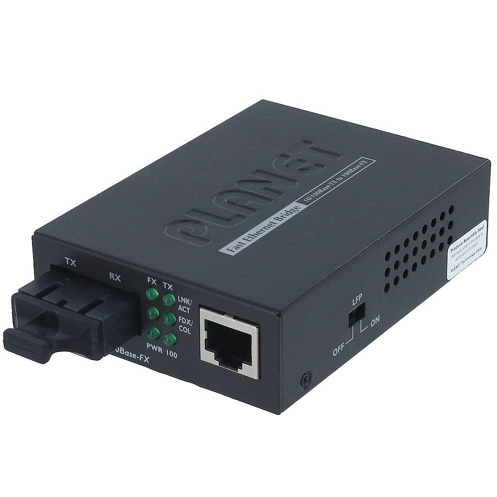 100BASE-FX (SC) SINGLE MODE BRIDGE FIBER CONVERTER 15KM