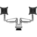 KANTO DUAL GAS SHOCK DESKTOP MONITOR MOUNT (SILVER)