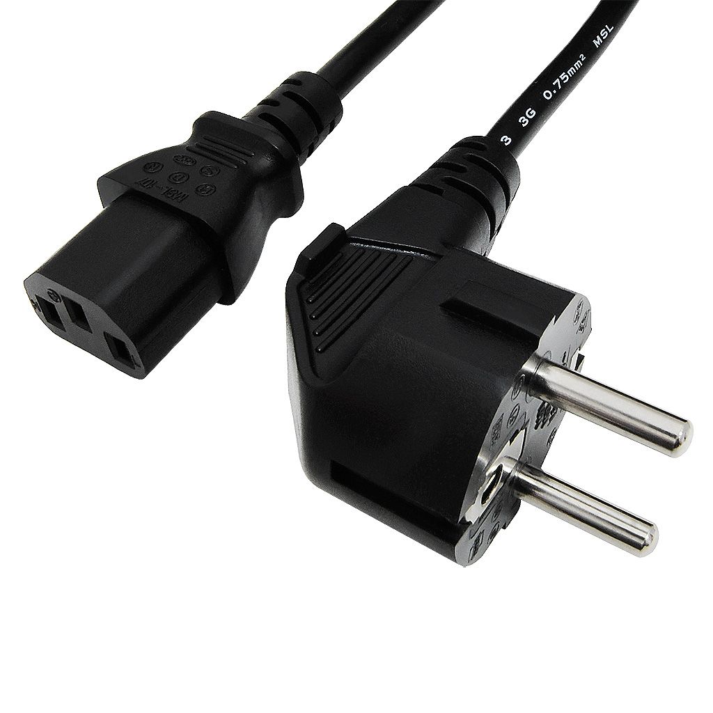 6' UNIVERSAL COMPUTER POWER CORD WITH EUROPLUG