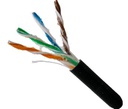 VERTICAL CABLE CAT6 BLACK SOLID UTP DIRECT BURIAL GEL FILLED 1000' SPOOL