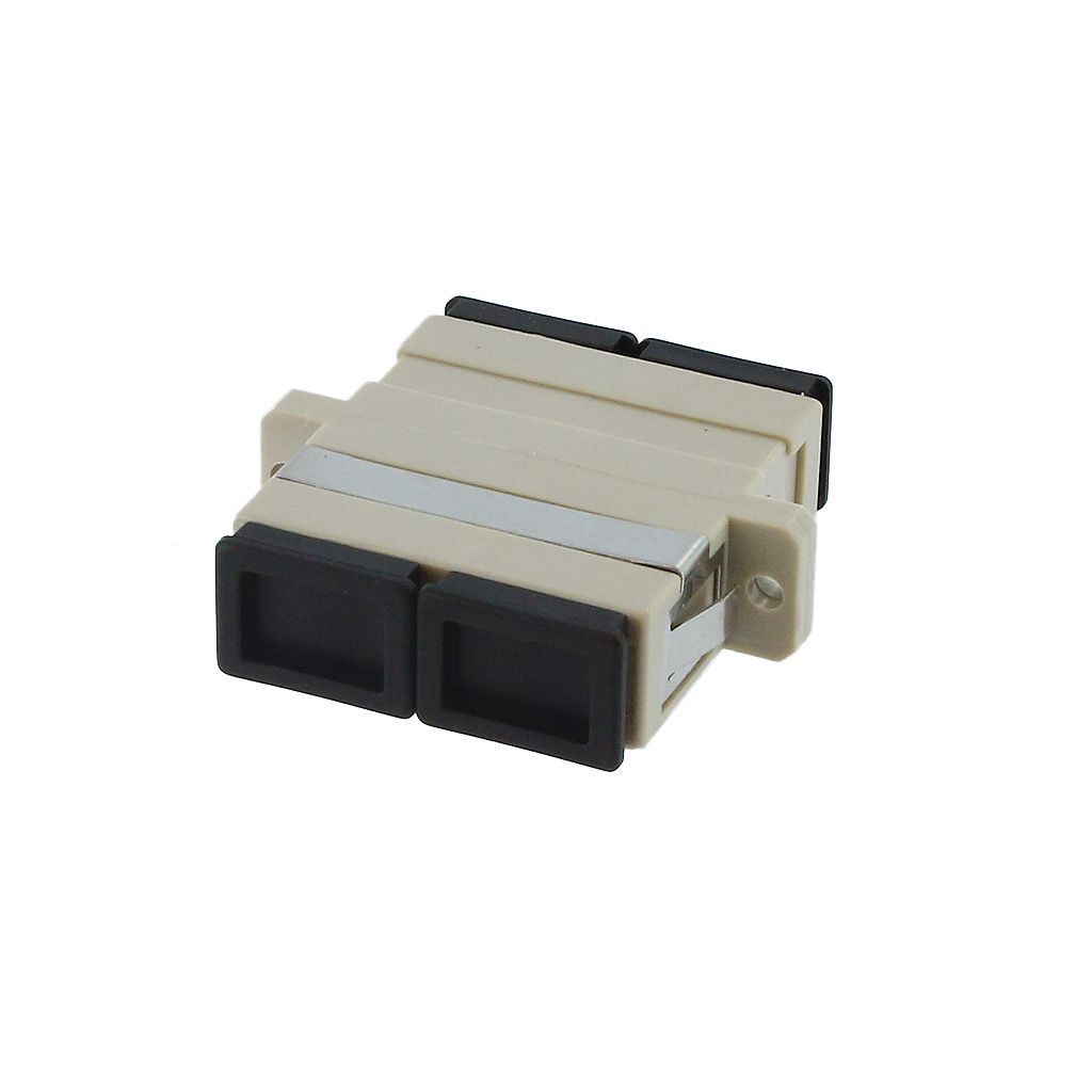 SC-SC F/F MM DUPLEX PANEL MOUNT PLASTIC FIBER OPTIC ADAPTER