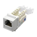 RJ12 CAT3 SLIM WHITE KEYSTONE JACK (TOOL-LESS)