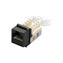 RJ45 CAT5E SLIM BLACK KEYSTONE JACK (TOOL-LESS)