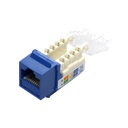 	RJ45 CAT5E SLIM BLUE KEYSTONE JACK (TOOL-LESS)