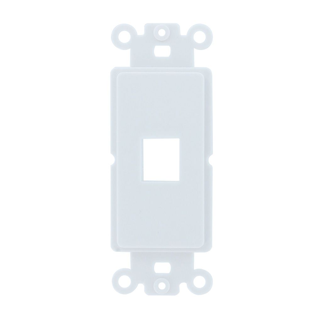 1-PORT DECORA STRAP KEYSTONE INSERT - WHITE