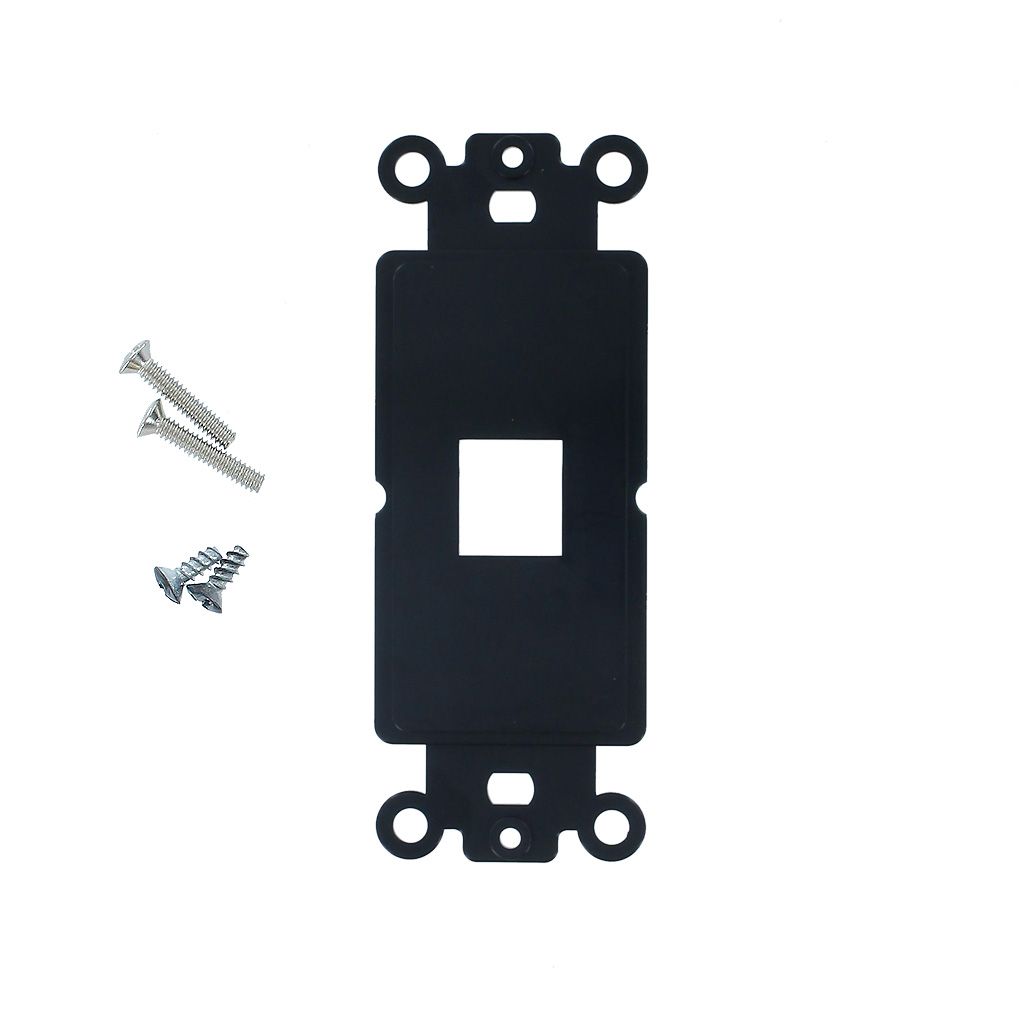 1-PORT DECORA STRAP KEYSTONE INSERT - BLACK