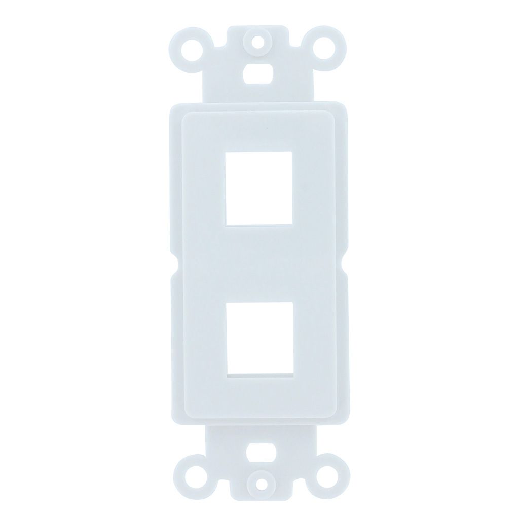 2-PORT DECORA STRAP KEYSTONE INSERT - WHITE