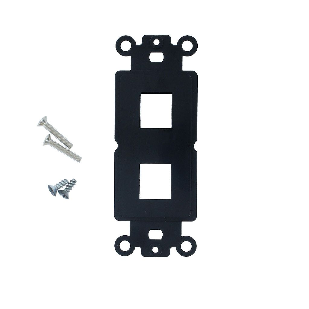 2-PORT DECORA STRAP KEYSTONE INSERT - BLACK