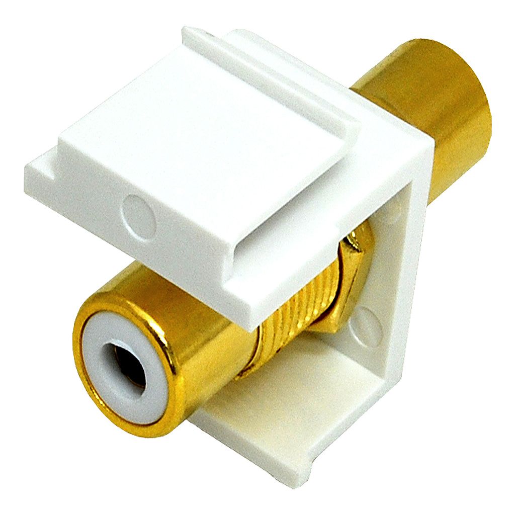 RCA WHITE F/F COUPLER KEYSTONE JACK - WHITE